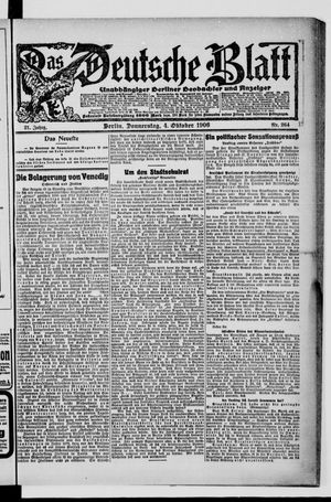 Das deutsche Blatt on Oct 4, 1906