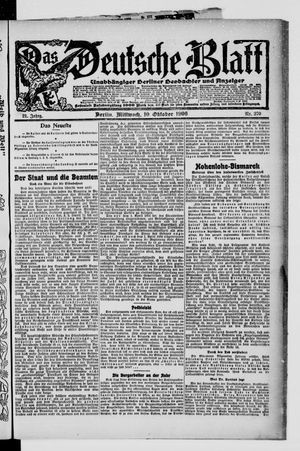 Das deutsche Blatt vom 10.10.1906