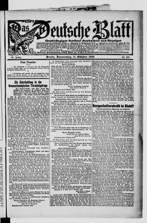 Das deutsche Blatt on Oct 11, 1906