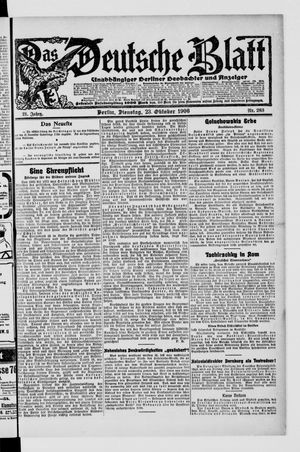 Das deutsche Blatt on Oct 23, 1906