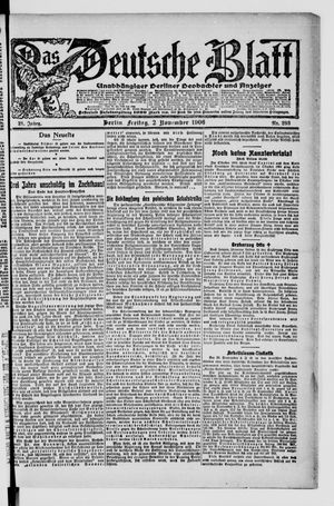 Das deutsche Blatt vom 02.11.1906