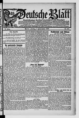 Das deutsche Blatt vom 09.11.1906