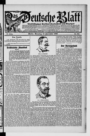 Das deutsche Blatt on Nov 13, 1906