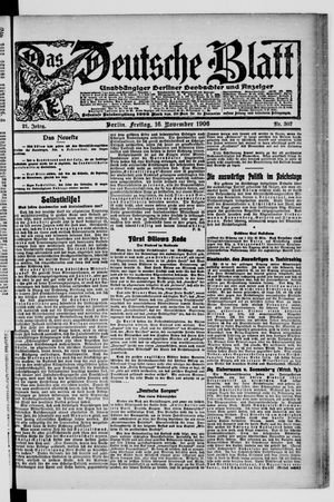 Das deutsche Blatt vom 16.11.1906
