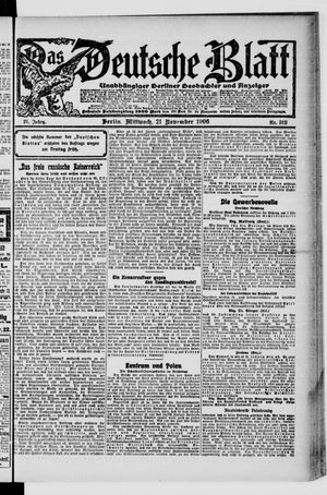 Das deutsche Blatt on Nov 21, 1906