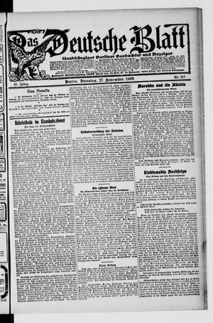 Das deutsche Blatt vom 27.11.1906