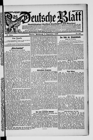 Das deutsche Blatt on Dec 5, 1906
