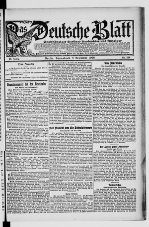 Das deutsche Blatt on Dec 8, 1906