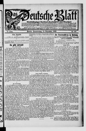 Das deutsche Blatt vom 13.12.1906