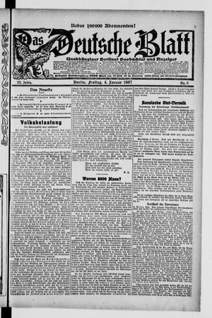 Das deutsche Blatt on Jan 4, 1907