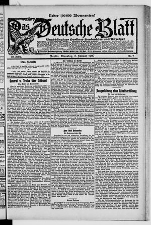 Das deutsche Blatt vom 08.01.1907