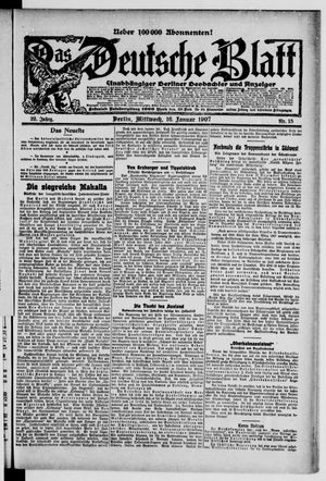Das deutsche Blatt on Jan 16, 1907