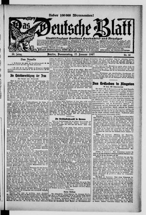 Das deutsche Blatt on Jan 17, 1907