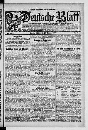 Das deutsche Blatt on Jan 23, 1907