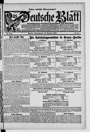 Das deutsche Blatt on Jan 26, 1907