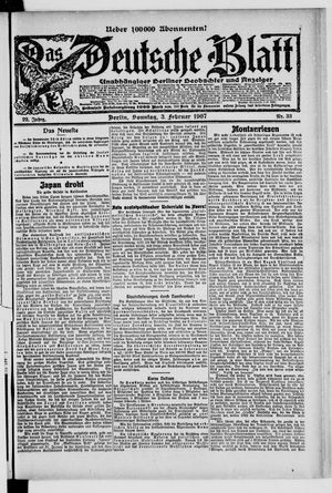 Das deutsche Blatt vom 03.02.1907