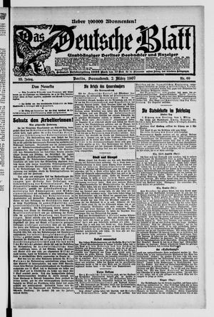Das deutsche Blatt on Mar 2, 1907
