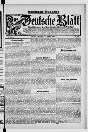 Das deutsche Blatt vom 11.03.1907