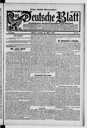 Das deutsche Blatt on Mar 22, 1907