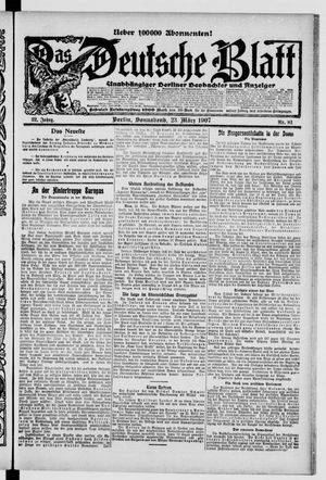 Das deutsche Blatt vom 23.03.1907