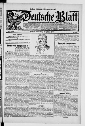 Das deutsche Blatt vom 26.03.1907