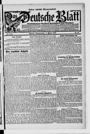 Das deutsche Blatt vom 04.04.1907