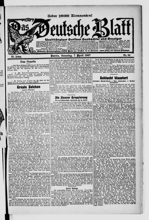 Das deutsche Blatt on Apr 7, 1907