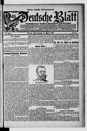 Das deutsche Blatt vom 11.04.1907