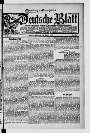 Das deutsche Blatt on Apr 15, 1907