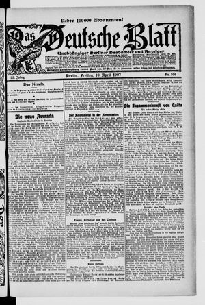 Das deutsche Blatt vom 19.04.1907