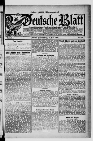 Das deutsche Blatt on May 2, 1907