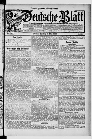 Das deutsche Blatt vom 03.05.1907