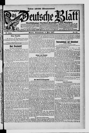 Das deutsche Blatt vom 04.05.1907