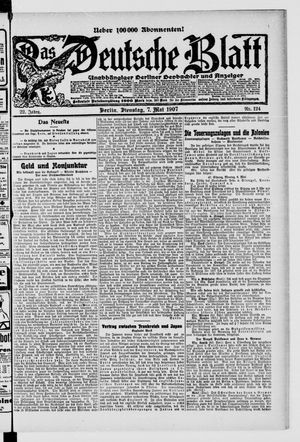 Das deutsche Blatt on May 7, 1907
