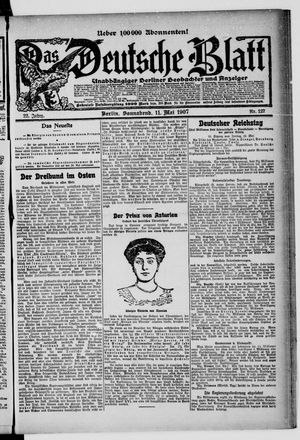 Das deutsche Blatt on May 11, 1907