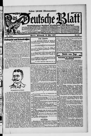 Das deutsche Blatt vom 22.05.1907