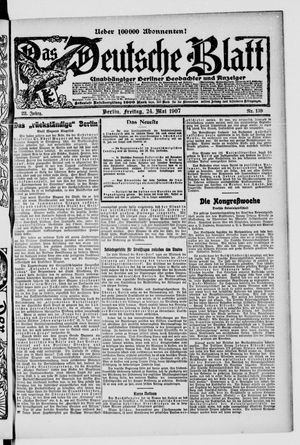 Das deutsche Blatt on May 24, 1907