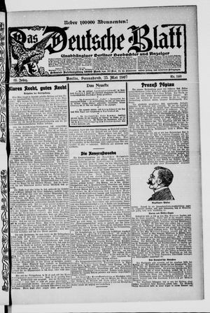 Das deutsche Blatt vom 25.05.1907