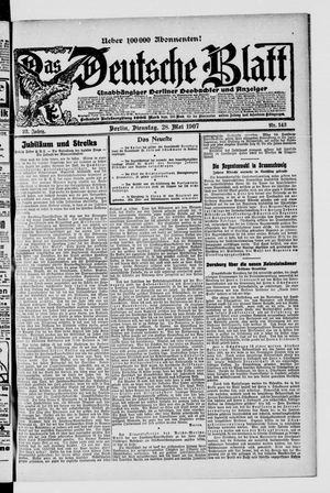 Das deutsche Blatt vom 28.05.1907