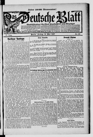 Das deutsche Blatt vom 31.05.1907