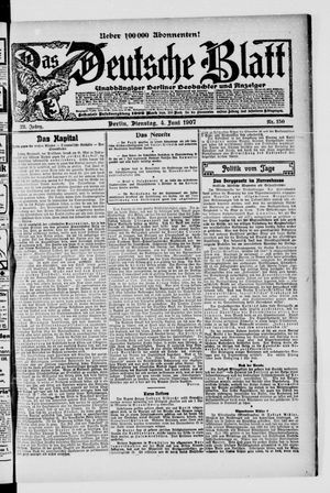 Das deutsche Blatt vom 04.06.1907