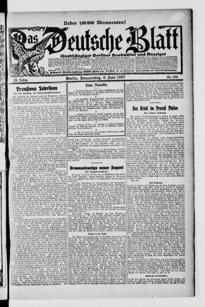 Das deutsche Blatt on Jun 6, 1907