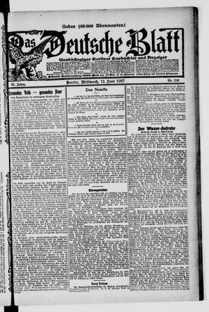 Das deutsche Blatt vom 12.06.1907