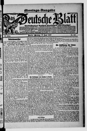 Das deutsche Blatt vom 17.06.1907
