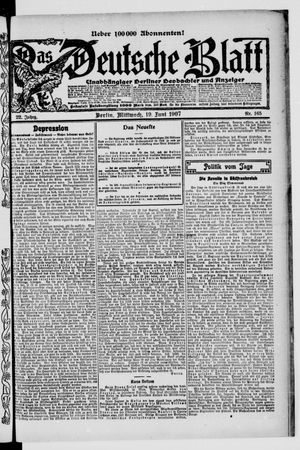 Das deutsche Blatt on Jun 19, 1907