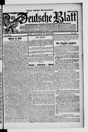 Das deutsche Blatt vom 22.06.1907