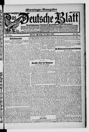Das deutsche Blatt vom 24.06.1907