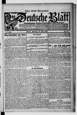 Das deutsche Blatt vom 30.06.1907