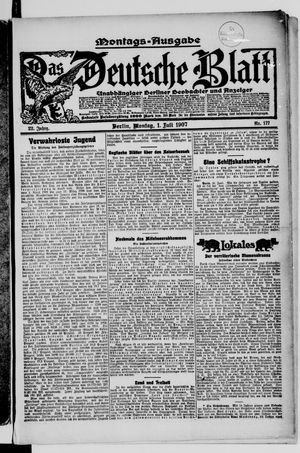 Das deutsche Blatt vom 01.07.1907