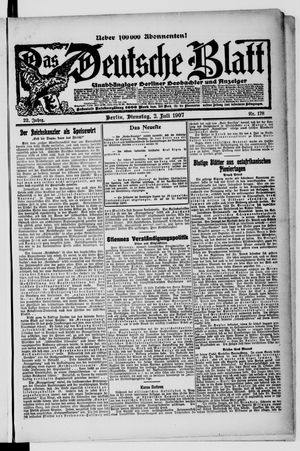 Das deutsche Blatt vom 02.07.1907